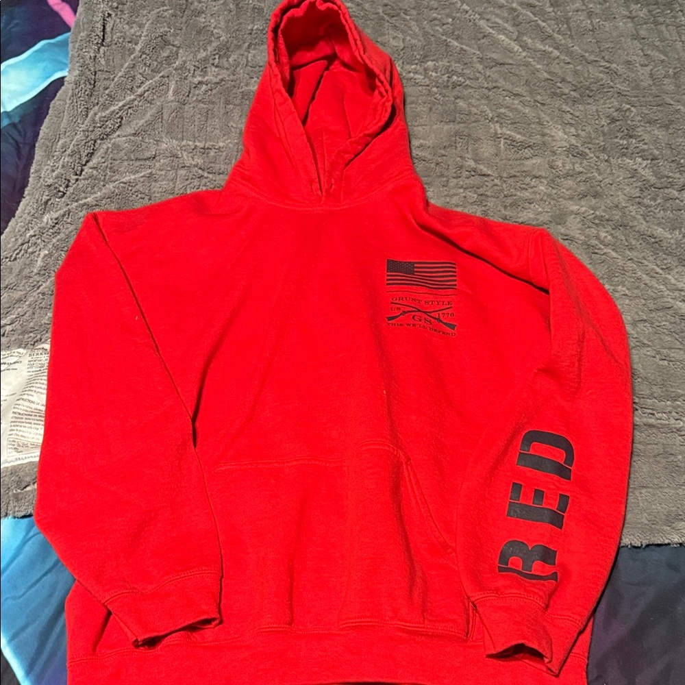 Grunt Style Bold Red Men's Hoodie